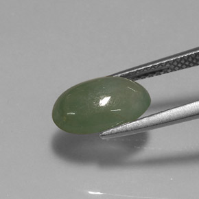 Jadeíta verde natural de 2,87 ct, transparente, transparente / translúcido