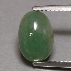 Jadeíta verde natural de 3,26 ct, transparente, transparente / translúcido