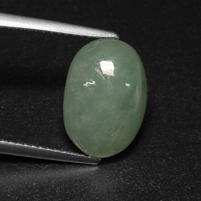 Jadeíta Verde natural de 4.81 ct, Transparente, Transparente / Translúcido