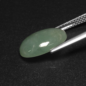 Jadeíta Verde natural de 4.81 ct, Transparente, Transparente / Translúcido
