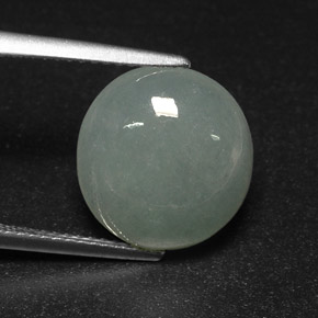 Jadeíta verde natural de 7,10 ct, transparente, transparente / translúcido