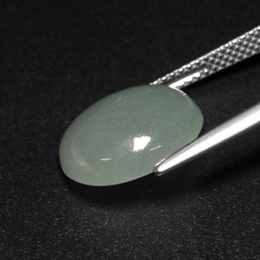 Jadeíta verde natural de 7,10 ct, transparente, transparente / translúcido