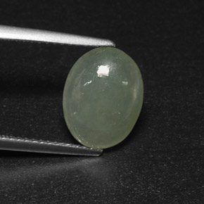 Jadeíta verde natural de 3,09 ct, transparente, transparente / translúcido