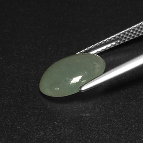 Jadeíta verde natural de 3,09 ct, transparente, transparente / translúcido