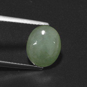 Jadeíta verde natural de 4,15 ct, transparente, transparente / translúcido