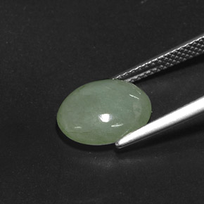 Jadeíta verde natural de 4,15 ct, transparente, transparente / translúcido