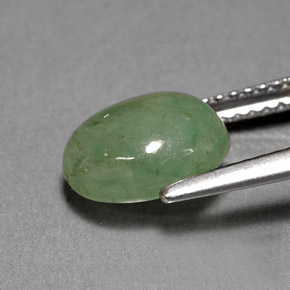 Jadeíta verde natural de 3,12 ct, transparente, transparente / translúcido