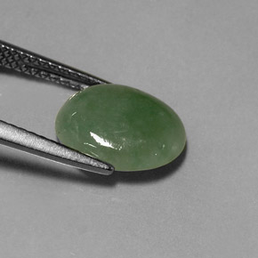 Jadeíta Verde natural de 3.19 ct, Transparente, Transparente / Translúcido