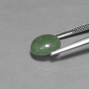 Jadeíta verde natural de 2,98 ct, transparente, transparente / translúcido