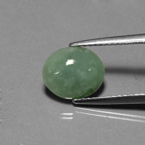 Jadeíta verde natural de 2,17 ct, transparente, transparente / translúcido