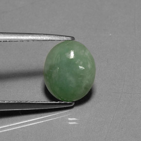 Jadeíta verde natural de 2,17 ct, transparente, transparente / translúcido