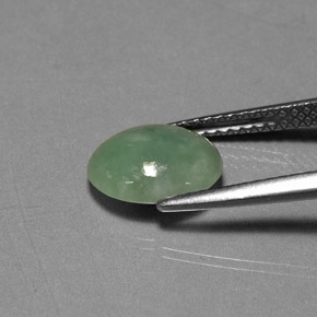 Jadeíta verde natural de 2,17 ct, transparente, transparente / translúcido