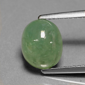 Jadeíta Verde natural de 2.93 ct, Transparente, Transparente / Translúcido