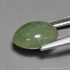 Jadeíta verde natural de 2,46 ct, transparente, transparente / translúcido