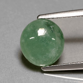 Jadeíta verde natural de 2,26 ct, transparente, transparente / translúcido