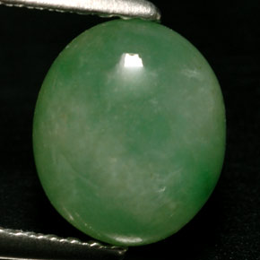 Jadeíta Verde natural de 2.71 ct, Transparente, Transparente / Translúcido