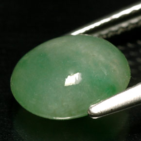 Jadeíta Verde natural de 2.71 ct, Transparente, Transparente / Translúcido