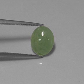 Jadeíta verde natural de 2,39 ct, transparente, transparente / translúcido