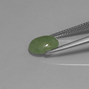 Jadeíta verde natural de 2,39 ct, transparente, transparente / translúcido