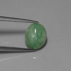 Jadeíta verde natural de 2,94 ct, transparente, transparente / translúcido