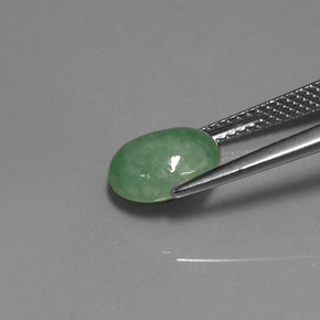 Jadeíta verde natural de 2,94 ct, transparente, transparente / translúcido