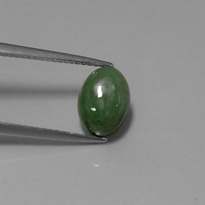 Jadeíta verde natural de 2,90 ct, corte óvalo, translúcido