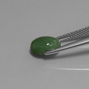 Jadeíta verde natural de 2,90 ct, corte óvalo, translúcido