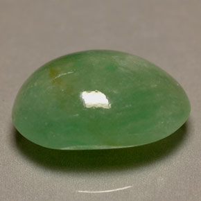 Jadeíta verde natural de 6,22 ct, corte óvalo, translúcido