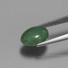 Jadeíta verde natural de 2,60 ct, corte óvalo, translúcido