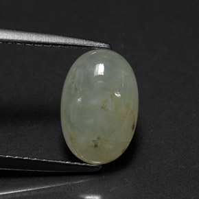 Jadeíta verde natural de 2,77 ct, corte óvalo, translúcido