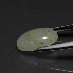 Jadeíta verde natural de 2,77 ct, corte óvalo, translúcido