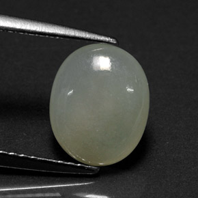 Jadeíta verde natural de 2,41 ct, corte óvalo, translúcido