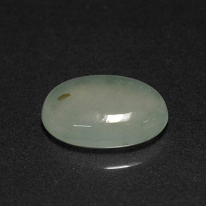 Jadeíta Verde blanquecino natural de 2.07 ct, Corte Óvalo, Translúcido