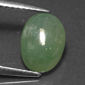 Jadeíta Verde natural de 2.50 ct, Corte Óvalo, Translúcido