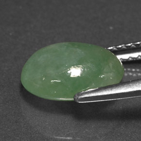 Jadeíta Verde natural de 2.50 ct, Corte Óvalo, Translúcido