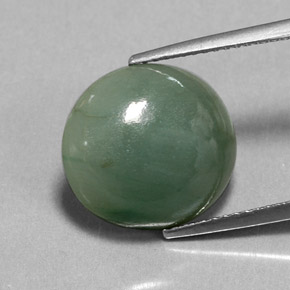 Jadeíta verde natural de 7,70 ct, transparente, transparente / translúcido