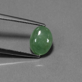 Jadeíta verde natural de 3,01 ct, transparente, transparente / translúcido