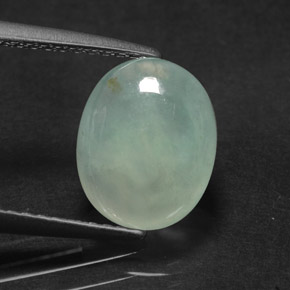 Jadeíta verde natural de 2,83 ct, corte óvalo, translúcido