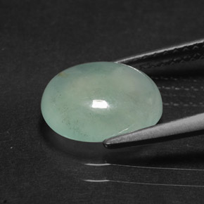 Jadeíta verde natural de 2,83 ct, corte óvalo, translúcido