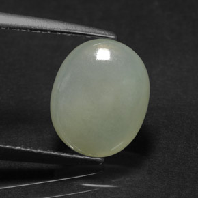 Jadeíta verde natural de 2,41 ct, corte óvalo, translúcido