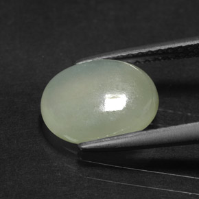 Jadeíta verde natural de 2,41 ct, corte óvalo, translúcido