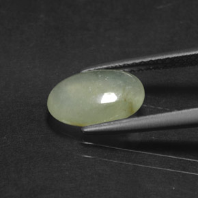 Jadeíta verde natural de 1,87 ct, transparente, transparente / translúcido