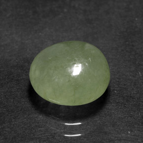 Jadeíta verde natural de 3,60 ct, transparente, transparente / translúcido
