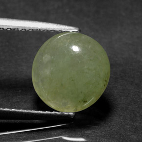 Jadeíta verde natural de 3,60 ct, transparente, transparente / translúcido