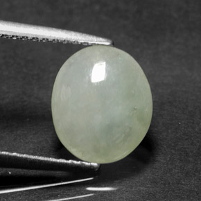 Jadeíta Verde claro natural de 2.81 ct, Transparente, Transparente / Translúcido
