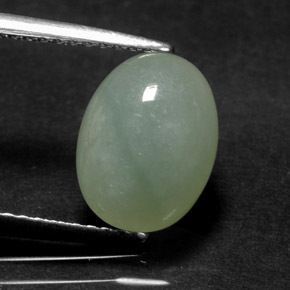 Jadeíta Verde natural de 3.23 ct, Transparente, Transparente / Translúcido