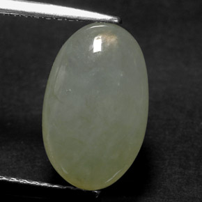 Jadeíta verde natural de 4,21 ct, transparente, transparente / translúcido
