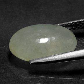 Jadeíta verde natural de 4,21 ct, transparente, transparente / translúcido