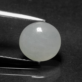 Jadeíta blanco natural de 2,37 ct, corte óvalo, translúcido