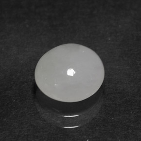 Jadeíta blanco natural de 2,51 ct, corte óvalo, translúcido